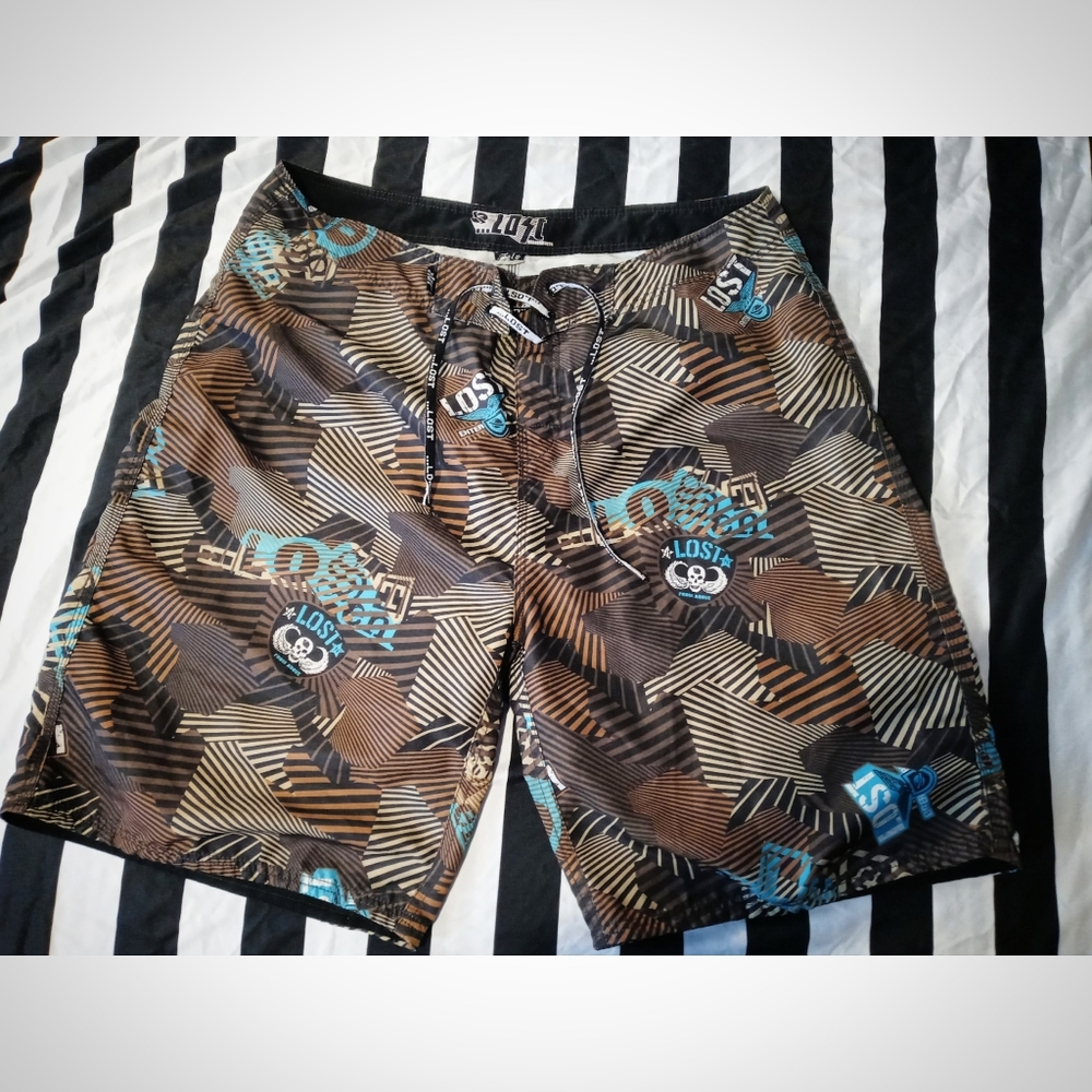 Mens Lost Swim Board Shorts Trunks Size 40